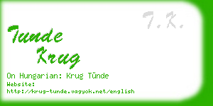 tunde krug business card